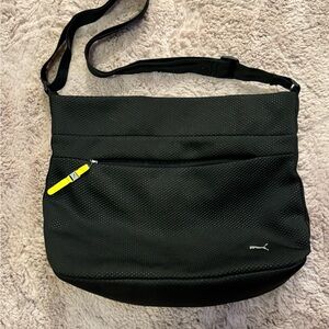 Puma Black and Yellow Messenger Bag